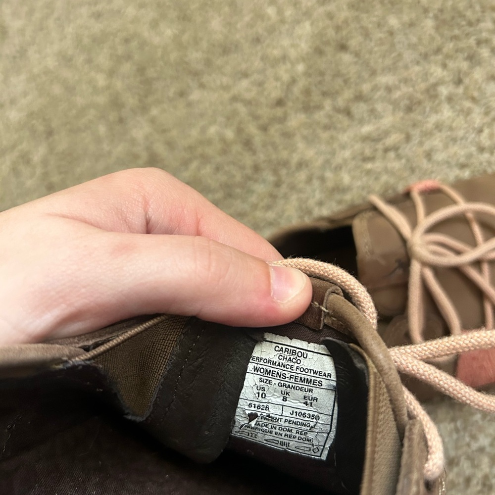 Chaco Women's Harper Casual Lace Shoes Soft Nubuck Caribou Leather Size 10 Brown - Picture 9 of 13
